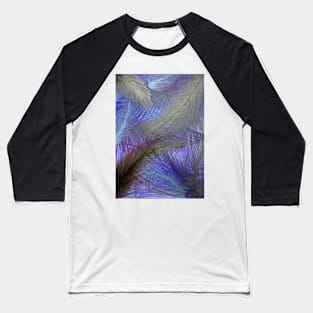 BLUE INDIGO FEATHERS PALM PRINT GOLD BLACK BLUE DECO POSTER Baseball T-Shirt